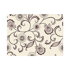 Violet Vintage Background, Floral Ornaments, Floral Patterns Premium Plush Fleece Blanket (mini) by nateshop