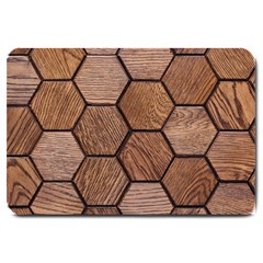 Wooden Triangles Texture, Wooden ,texture, Wooden Large Doormat