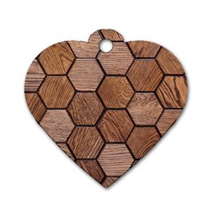 Wooden Triangles Texture, Wooden ,texture, Wooden Dog Tag Heart (two Sides) by nateshop