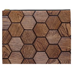 Wooden Triangles Texture, Wooden ,texture, Wooden Cosmetic Bag (xxxl) by nateshop