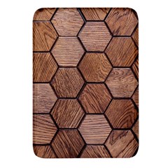 Wooden Triangles Texture, Wooden ,texture, Wooden Rectangular Glass Fridge Magnet (4 pack)