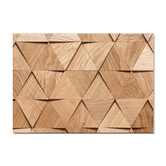 Wooden Triangles Texture, Wooden Wooden Sticker A4 (100 Pack)