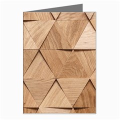 Wooden Triangles Texture, Wooden Wooden Greeting Card