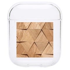 Wooden Triangles Texture, Wooden Wooden Hard Pc Airpods 1/2 Case by nateshop