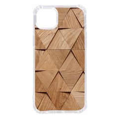 Wooden Triangles Texture, Wooden Wooden Iphone 14 Plus Tpu Uv Print Case by nateshop