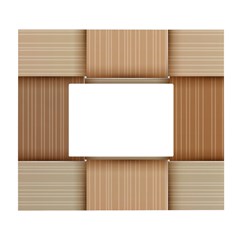 Wooden Wickerwork Textures, Square Patterns, Vector White Wall Photo Frame 5  X 7  by nateshop