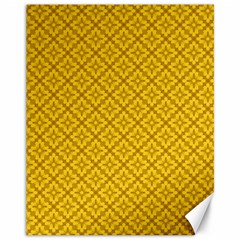 Yellow Floral Pattern Vintage Pattern, Yellow Background, Canvas 11  X 14  by nateshop