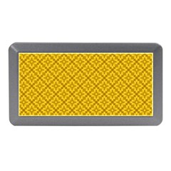 Yellow Floral Pattern Vintage Pattern, Yellow Background, Memory Card Reader (mini) by nateshop