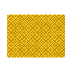 Yellow Floral Pattern Vintage Pattern, Yellow Background, Premium Plush Fleece Blanket (mini) by nateshop