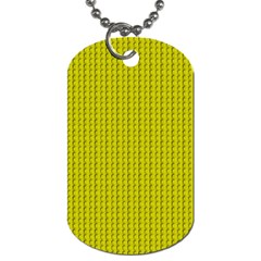Yellow Lego Texture Macro, Yellow Dots Background Dog Tag (two Sides) by nateshop
