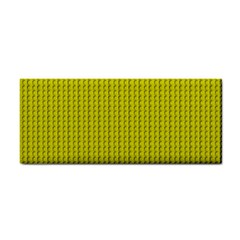 Yellow Lego Texture Macro, Yellow Dots Background Hand Towel by nateshop
