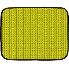 Yellow Lego Texture Macro, Yellow Dots Background Two Sides Fleece Blanket (mini) by nateshop