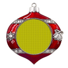Yellow Lego Texture Macro, Yellow Dots Background Metal Snowflake And Bell Red Ornament by nateshop