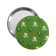 Yoshi Print, Super, Huevo, Game, Green, Egg, Mario 2 25  Handbag Mirrors