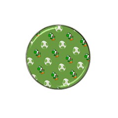 Yoshi Print, Super, Huevo, Game, Green, Egg, Mario Hat Clip Ball Marker (4 Pack) by nateshop