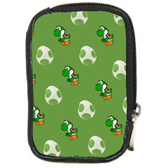 Yoshi Print, Super, Huevo, Game, Green, Egg, Mario Compact Camera Leather Case