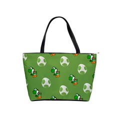 Yoshi Print, Super, Huevo, Game, Green, Egg, Mario Classic Shoulder Handbag by nateshop