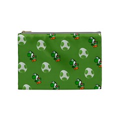 Yoshi Print, Super, Huevo, Game, Green, Egg, Mario Cosmetic Bag (medium) by nateshop