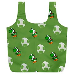 Yoshi Print, Super, Huevo, Game, Green, Egg, Mario Full Print Recycle Bag (xl) by nateshop