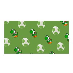 Yoshi Print, Super, Huevo, Game, Green, Egg, Mario Satin Wrap 35  X 70  by nateshop