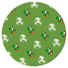 Yoshi Print, Super, Huevo, Game, Green, Egg, Mario UV Print Acrylic Ornament Round