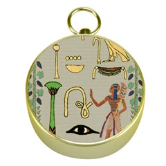 Egyptian Man Artifact Royal Gold Compasses by Proyonanggan