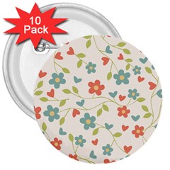 Abstract-1 3  Buttons (10 pack) 