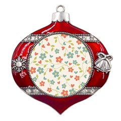 Abstract-1 Metal Snowflake And Bell Red Ornament