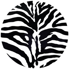 Zebra-black White Wooden Puzzle Round by nateshop