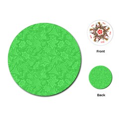 Green-2 Playing Cards Single Design (round) by nateshop