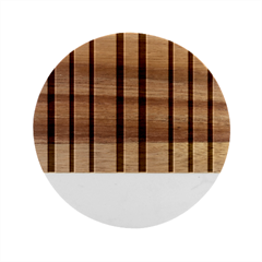 Stripes-4 Marble Wood Coaster (round)