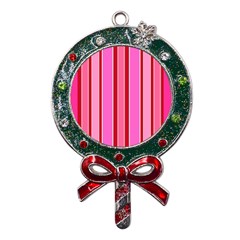 Stripes-4 Metal X mas Lollipop With Crystal Ornament by nateshop