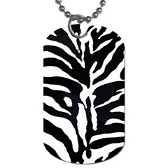 Zebra-black White Dog Tag (one Side) by nateshop