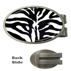 Zebra-black White Money Clips (oval) 