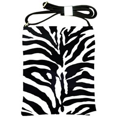 Zebra-black White Shoulder Sling Bag by nateshop