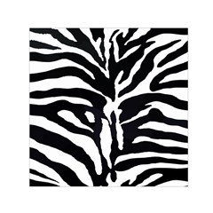 Zebra-black White Square Satin Scarf (30  X 30 ) by nateshop