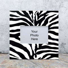 Zebra-black White White Box Photo Frame 4  X 6 