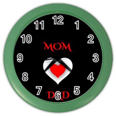 Mom And Dad, Father, Feeling, I Love You, Love Color Wall Clock by nateshop