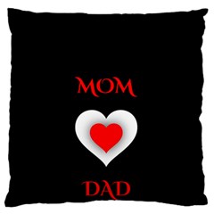 Mom And Dad, Father, Feeling, I Love You, Love Large Premium Plush Fleece Cushion Case (two Sides) by nateshop
