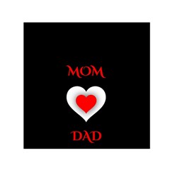 Mom And Dad, Father, Feeling, I Love You, Love Square Satin Scarf (30  X 30 ) by nateshop