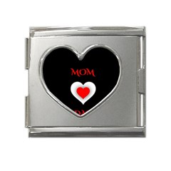 Mom And Dad, Father, Feeling, I Love You, Love Mega Link Heart Italian Charm (18mm) by nateshop