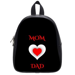 Mom And Dad, Father, Feeling, I Love You, Love School Bag (small) by nateshop