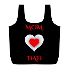 Mom And Dad, Father, Feeling, I Love You, Love Full Print Recycle Bag (l) by nateshop