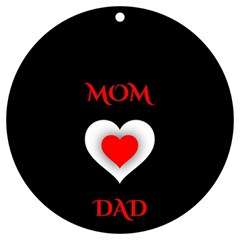 Mom And Dad, Father, Feeling, I Love You, Love Uv Print Acrylic Ornament Round by nateshop