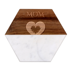 Mom And Dad, Father, Feeling, I Love You, Love Marble Wood Coaster (hexagon)  by nateshop