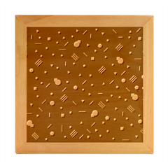 Abstract Minimalism Digital Art, Wood Photo Frame Cube by nateshop