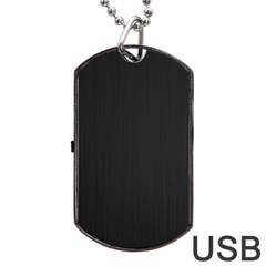 Black, Background, Simple Dog Tag Usb Flash (two Sides) by nateshop