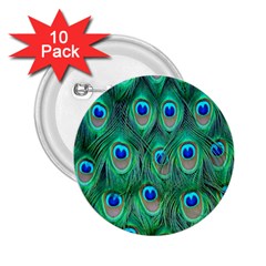 Feather, Bird, Pattern, Peacock, Texture 2 25  Buttons (10 Pack)  by nateshop