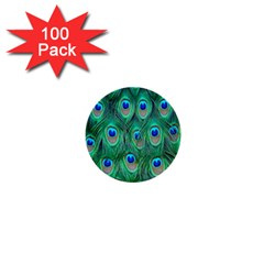 Feather, Bird, Pattern, Peacock, Texture 1  Mini Buttons (100 Pack)  by nateshop