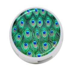 Feather, Bird, Pattern, Peacock, Texture 4-port Usb Hub (one Side) by nateshop